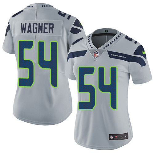 Nike Seahawks #54 Bobby Wagner Grey Alternate Women's Stitched NFL Vapor Untouchable Limited Jersey - Click Image to Close